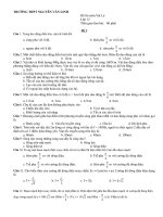 Đề thi môn:Vật Lý Lớp 12 - TRƯỜNG THPT NGUYỄN VĂN LINH pptx