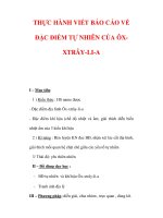 Giáo án Địa Lý 7 : Tên bài dạy : THỰC HÀNH VIẾT BÁO CÁO VỀ ĐẶC ĐIỂM TỰ NHIÊN CỦA ÔXXTRÂY-LI-A potx