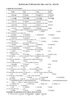 Bộ đề thi thử TN-ĐH năm 2011 Môn: Anh Văn – Đề số 20 pptx