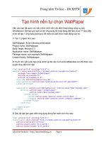 Lập trình Android: Tạo hình nền (WallPaper) pptx