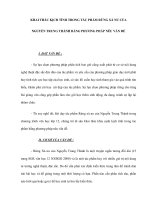 KHAI THÁC KỊCH TÍNH TRONG TÁC PHẨM RỪNG XÀ NU CỦA NGUYỄN TRUNG THÀNH BẰNG PHƯƠNG PHÁP NÊU VẤN ĐỀ pdf