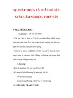 Giáo án Địa lý lớp 9 : Tên bài dạy : SỰ PHÁT TRIỂN VÀ PHÂN BỐ SẢN XUẤT LÂM NGHIỆP , THUỶ SẢN pptx