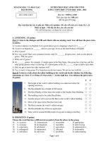 KÌ THI CHỌN HỌC SINH GIỎI TỈNH LỚP 12 THPT ĐỢT 2 NĂM HỌC 2010 – 2011 Môn thi : TIẾNG ANH potx