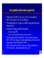 Bài giảng điều trị HIV : Xử trí phơi nhiễm do nghề nghiệp và không do nghề nghiệp với HIV và Viêm Gan part 7 docx