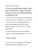 Thủ thuật làm chủ Registry ppt