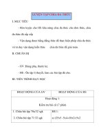 Giáo án Đại Số lớp 8: LUYỆN TẬP CHIA ĐA THỨC pdf