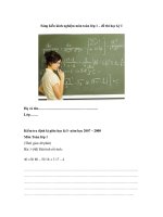 Sáng kiến kinh nghiệm môn toán lớp 1 – đề thi học kỳ I pps