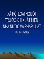BÀI GIẢNG XÃ HỘI LOÀI NGƯỜI