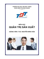 BÀI GIẢNG: QUẢN TRỊ SẢN XUẤT docx