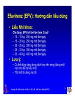 Bài giảng điều trị HIV : Điều trị ARV ở Trẻ nhiễm HIV/AIDS part 8 ppt
