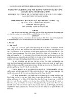 NGHIÊN CỨU KIỂM SOÁT SỰ PHÚ DƯỠNG NGUỒN NUỚC HỒ CÔNG VIÊN 29/3 BẰNG MÔ HÌNH ĐẤT ƯỚT doc