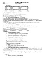 English written test no 1 potx