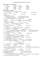 LUYỆN THI CẤP TỐC ANH VĂN 12 – ĐỀ 14 docx