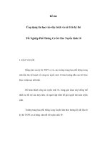 Ứng dụng tin học vào việc trích và xử lí từ kỳ thi Tốt Nghiệp Phổ Thông Cơ Sở Cho Tuyển Sinh 10 ppsx