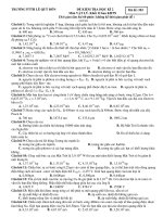 ĐỀ KIỂM TRA HỌC KÌ 2 Mã đề: 583 Môn VẬT LÝ pps