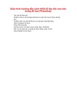 Giáo trình hướng dẫn cách thiết kế lớp nền cho ảnh trong đồ họa Photoshop phần 1 potx