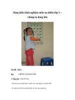 Sáng kiến kinh nghiệm môn tự nhiên lớp 1 – chúng ta đang lớn ppt