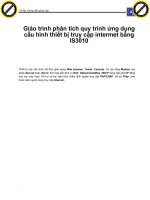 Giáo trình phân tích quy trình ứng dụng cấu hình thiết bị truy cập intermet bằng IS3010 p1 potx