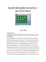 Sáng kiến kinh nghiệm môn toán lớp 1 – dạy các yếu tố đại số docx