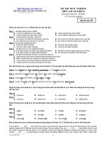 ĐỀ THI TRẮC NGHIỆM MÔN Anh văn Khối 12 - Mã đề thi 287 docx