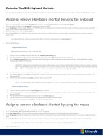 customize word 2013 keyboard shortcuts