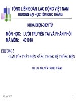 LƯỚI TRUYỀN TẢI VÀ PHÂN PHỐI pptx