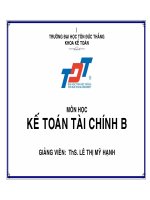 BÀI GIẢNG: KẾ TOÁN TÀI CHÍNH B pdf