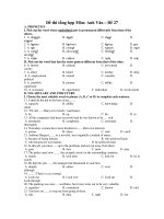 Đề thi tổng hợp Môn: Anh Văn – Đề 27 ppsx