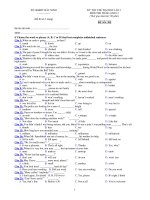 KỲ THI THỬ ĐẠI HỌC LẦN 1 MÔN THI: TIẾNG ANH 12 - ĐỀ SỐ: 382 ppt