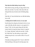 Mẹo đảm bảo dinh dưỡng trong ăn uống docx