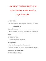 Giáo án Âm nhạc lớp 7 : Tên bài dạy : ÂM NHẠC THƯỞNG THỨC: VÀI NÉT VỀ DÂN CA MỘT SỐ DÂN TỘC ÍT NGƯỜI docx
