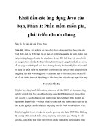 Khởi đầu các ứng dụng Java của bạn, Phần 1: Phần mềm miễn phí, phát triển nhanh chóng potx