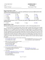 45 MINUTE- TEST (1) ENGLISH 12 pdf