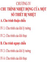 CHƯƠNG IV CHU TRÌNH NHIỆT ĐỘNG CỦA MỘT SỐ THIẾT BỊ NHIỆT ppsx