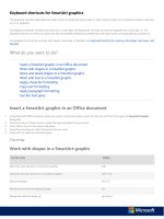 keyboard shortcuts for smartart graphics