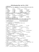 Đề thi tổng hợp Môn: Anh Văn – Đề 20 doc