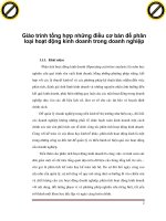 Giáo trình tổng hợp những điều cơ bản để phân loại hoạt động kinh doanh trong doanh nghiệp phần 1 docx
