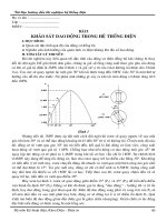 KHẢO SÁT DAO ĐỘNG TRONG HỆ THỐNG ĐIỆN ppt
