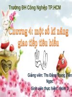 Chương 4: Một số kĩ năng giao tiếp tiêu biểu doc