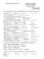 ĐỀ THI TRẮC NGHIỆM MÔN Anh văn Khối 12 - Mã đề thi 306 ppsx