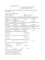 Đề ôn tập hóa đại học pdf
