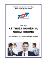 BÀI GIANG: KỸ THUẬ T NGHIỆP CỤ NGOẠI THƯƠNG pps