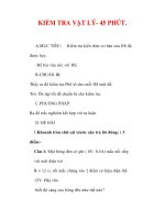 Giáo án Vật lý lớp 9 : Tên bài dạy : KIỂM TRA VẬT LÝ- 45 PHÚT. ppt
