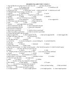 BÀI KIỂM TRA KIẾN THỨC CƠ BẢN 1 pptx