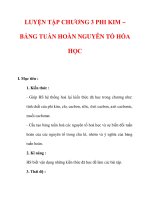 Giáo án Hóa học lớp 9 : Tên bài dạy : LUYỆN TẬP CHƯƠNG 3 PHI KIM – BẢNG TUẦN HOÀN NGUYÊN TỐ HÓA HỌC pdf