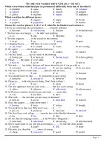 ÔN THI TỐT NGHIỆP THPT NĂM 2011 – ĐỀ SỐ 1 docx