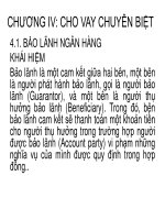 GIÁO TRÌNH TÍN DỤNG NGÂN HÀNG_CHƯƠNG 4 doc