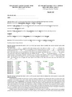 KỲ THI THỬ ĐẠI HỌC LẦN 2 - KHỐI D MÔN THI: TIẾNG ANH 11 (Thời gian làm bài: 90 phút) Mã đề: 152 pot