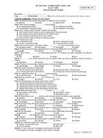 ĐỀ THI TRẮC NGHIỆM MÔN TIẾNG ANH Lớp 12 – MÃ ĐỀ THI: 327 ppsx