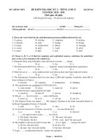 ĐỀ KIỂM TRA HỌC KỲ 2 – TIẾNG ANH 12 NĂM HỌC 2010 - 2011 ppt